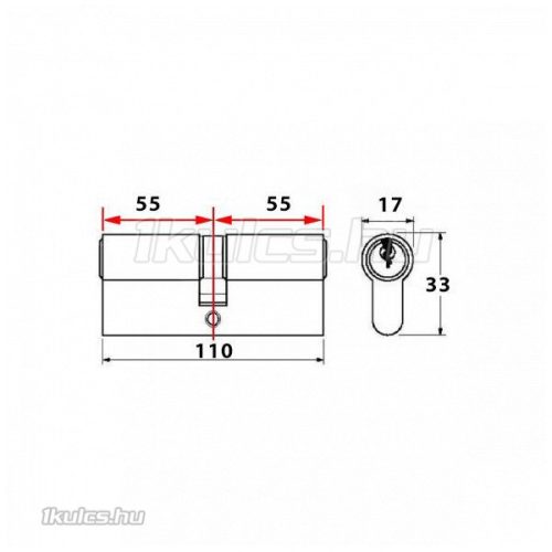 Titan K1 zárbetét 55x55