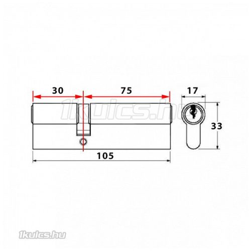 Titan K5 zárbetét 30x75