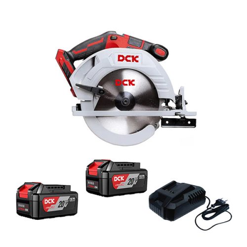DCK KDMY02-185-SZ01 Akkus körfűrész 185 mm 20 V (2 x 4,0 Ah akku + töltő)
