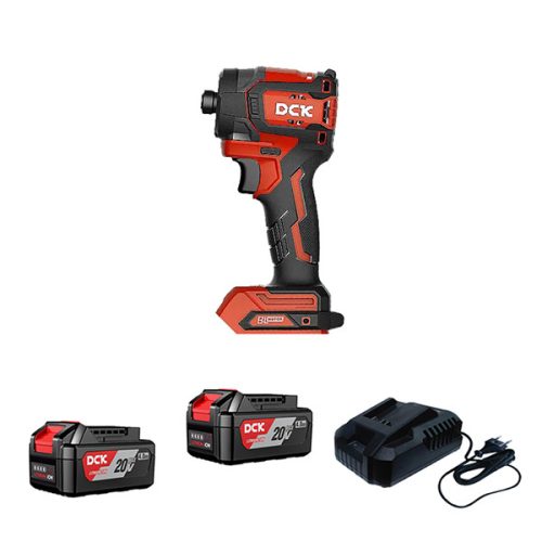 DCK KDPL208EK Akkus ütvecsavarozó 1/4 col 208 Nm 20 V (2 x 4,0 Ah akku + töltő)