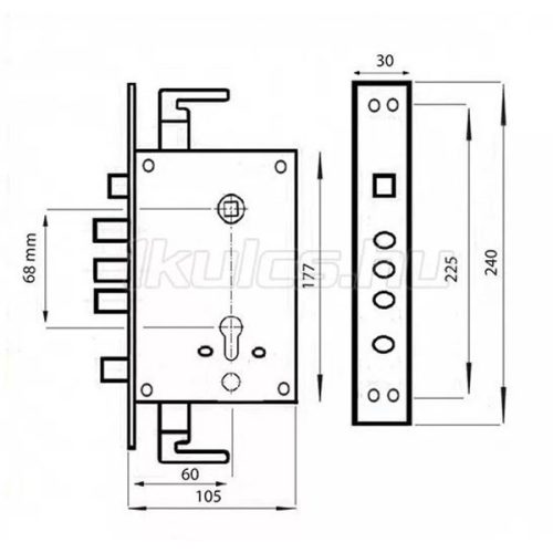 Hi-sec ajtózár 30 univerzális, fordítható nyelvvel