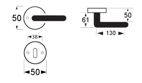 LINUS rozettás kilincs Cilinderes