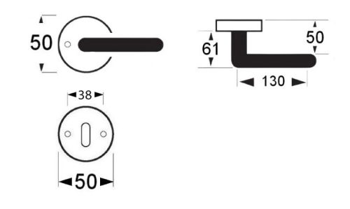 LINUS rozettás kilincs WC