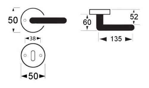 METRO rozettás kilincs Kulcsos