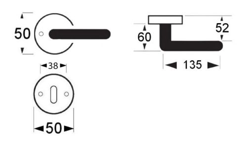 METRO rozettás kilincs Cilinderes