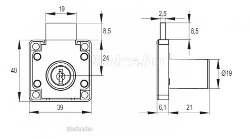 Siso Rászegező bútorzár