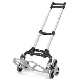   Alumínium összecsukható szállítókocsi, molnárkocsi lépcső mászó funkcióval, szürke-fekete