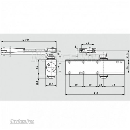 Dorma TS-Profil BC ajtóbehúzó (karral együtt) Ezüst