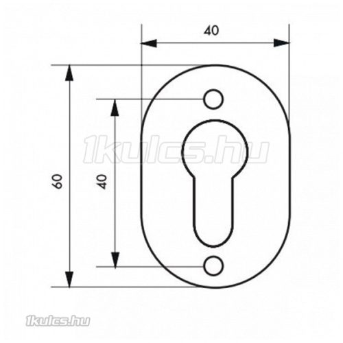 Ovális cilinder rozetta tasakos