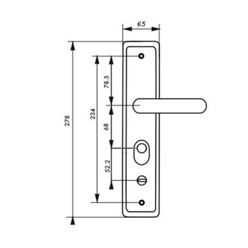 Exkluzív acél ajtó kilincs jobb