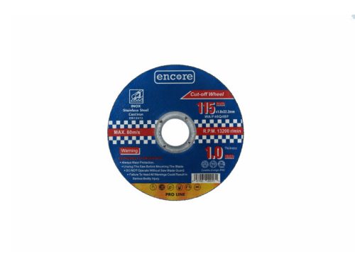 ENCORE YDM6001-115X Vágókorong 115 x 1,0 x 22,23 mm INOX