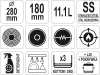 YATO YG-00024 GASTRO Lábas fedővel 11,1 liter 280 x 180 mm inox