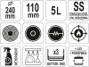 YATO YG-00062 GASTRO Nyeles lábas fedővel 5 liter 240 x 110 mm inox