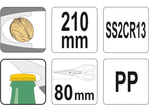 YATO YG-02365 GASTRO Konyhai olló 210 mm
