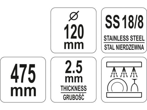 YATO YG-02593 GASTRO Inox szűrőkanál 300 mm