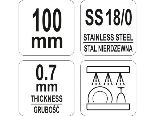 YATO YG-02735 GASTRO Inox jégcsipesz 100 mm