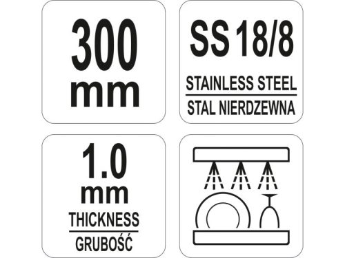 YATO YG-02751 GASTRO Inox grillfogó 300 mm