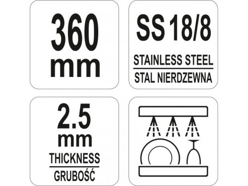 YATO YG-02773 GASTRO Kiszedő kanál 360 mm inox