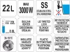 YATO YG-04324 GASTRO Ital melegentartó 22 liter 2500-3000 W inox
