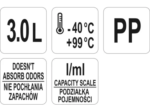 YATO YG-07287 GASTRO Műanyag mérőkancsó 3000 ml