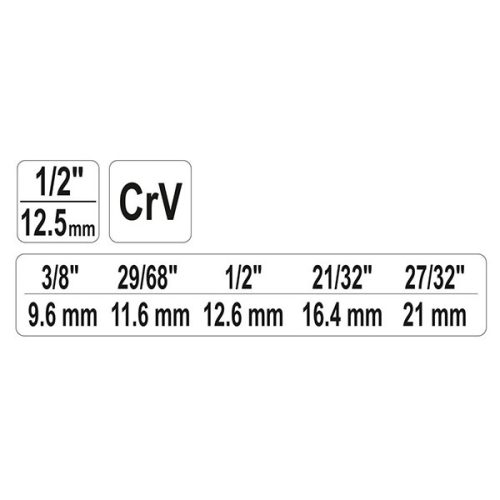 YATO YT-03317 Lépcsős radiátorkulcs 1/2 Col
