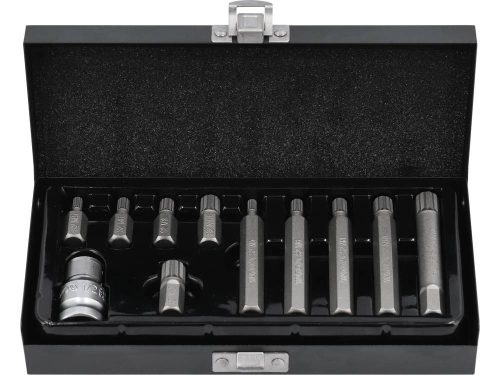 YATO YT-0415 Bit készlet 11 részes SPLINE M5-M12 L=30 mm,L=75 mm 1/2 Col
