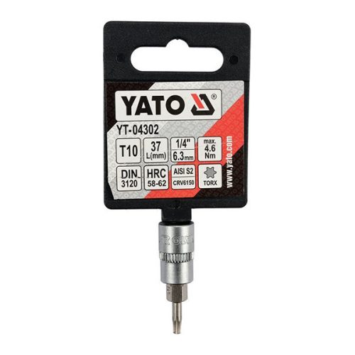 YATO YT-04302 Bit dugókulcs Torx 1/4 Col T10 CrV