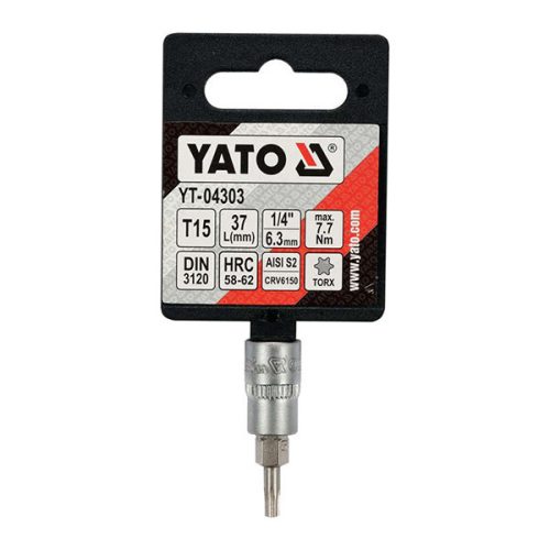 YATO YT-04303 Bit dugókulcs Torx 1/4 Col T15 CrV