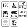 YATO YT-04306 Bit dugókulcs Torx 1/4 Col T30 CrV