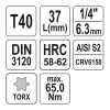 YATO YT-04307 Bit dugókulcs Torx 1/4 Col T40 CrV