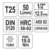 YATO YT-04311 Bit dugókulcs Torx 1/2 Col T25 CrV