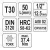 YATO YT-04313 Bit dugókulcs Torx 1/2 Col T30 CrV