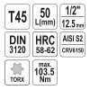 YATO YT-04315 Bit dugókulcs Torx 1/2 Col T45 CrV