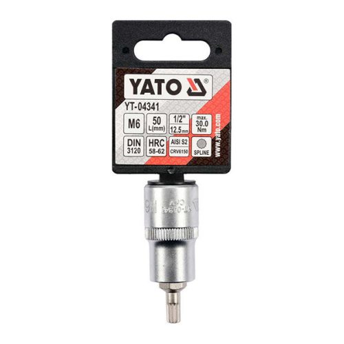 YATO YT-04341 Bit dugókulcs Spline 1/2 Col M6 CrV