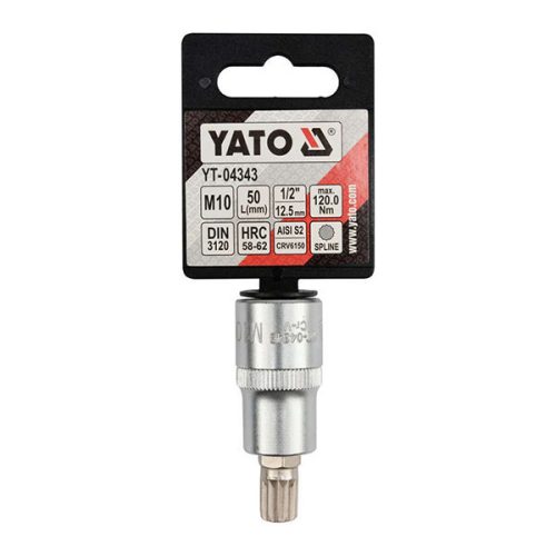 YATO YT-04343 Bit dugókulcs Spline 1/2 Col M10 CrV