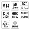 YATO YT-04345 Bit dugókulcs Spline 1/2 Col M14 CrV