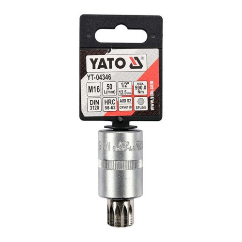 YATO YT-04346 Bit dugókulcs Spline 1/2 Col M16 CrV