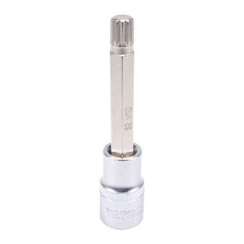 YATO YT-04353 Hosszú bit dugókulcs Spline 1/2 Col M10 CrV
