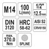 YATO YT-04355 Hosszú bit dugókulcs Spline 1/2 Col M14 CrV
