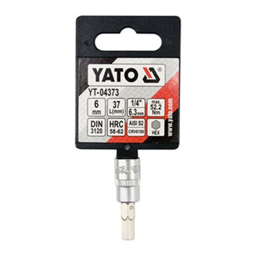 YATO YT-04373 Bit dugókulcs Imbusz 1/4 Col 6 mm CrV