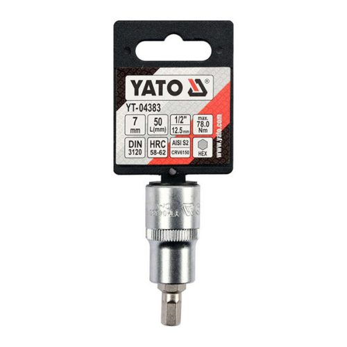YATO YT-04383 Bit dugókulcs Imbusz 1/2 Col 7 mm CrV