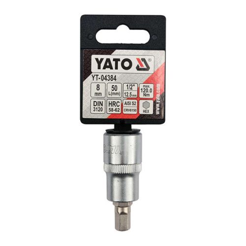 YATO YT-04384 Bit dugókulcs Imbusz 1/2 Col 8 mm CrV