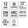 YATO YT-04386 Bit dugókulcs Imbusz 1/2 Col 12 mm CrV