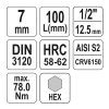 YATO YT-04393 Hosszú bit dugókulcs Imbusz 1/2 Col 7 mm CrV