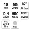 YATO YT-04395 Hosszú bit dugókulcs Imbusz 1/2 Col 10 mm CrV