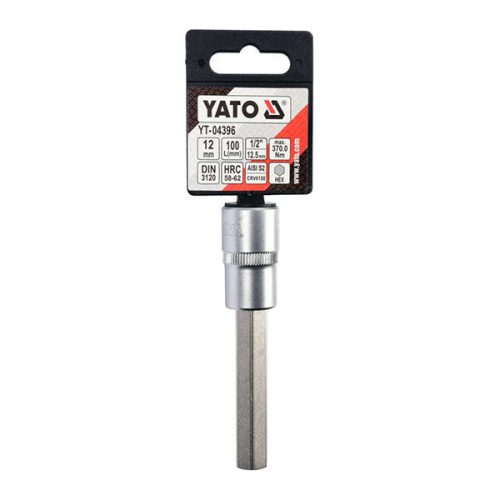 YATO YT-04396 Hosszú bit dugókulcs Imbusz 1/2 Col 12 mm CrV