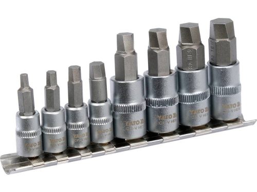 YATO YT-04580 Roncsolt imbuszcsavar kiszedő dugókulcs készlet 8 részes 1/4 Col 3/8 Col