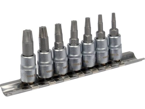 YATO YT-04581 Roncsolttorxcsavar kiszedő dugókulcs készlet 7 részes 1/4 Col