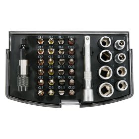   YATO YT-04623 Bithegy és dugókulcs készlet 34 részes 1/4 Col S2