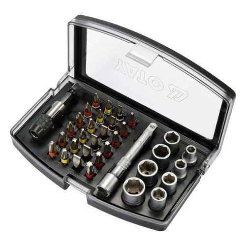 YATO YT-04623 Bithegy és dugókulcs készlet 34 részes 1/4 Col S2